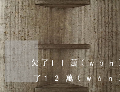 欠了11萬(wàn)網(wǎng)貸(欠了12萬(wàn)網(wǎng)貸怎么辦)
