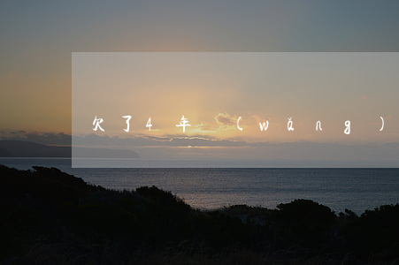 欠了4年網(wǎng)貸怎么沒被起訴