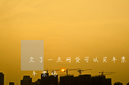 欠了一点网贷可以买车票吗(欠网贷可以买火车票吗)