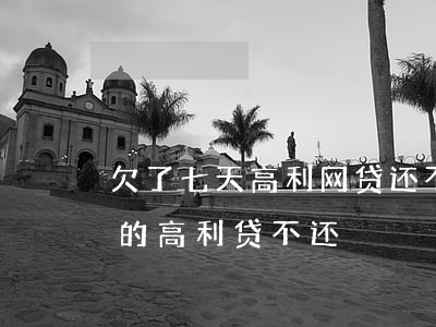 欠了七天高利网贷还不上怎么办-网贷7天的高利贷不还