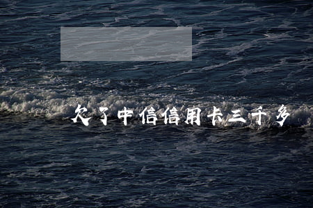 欠了中信信用卡三千多說要起訴-