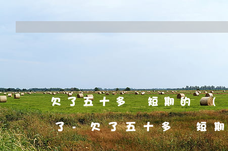 欠了五十多個短期的網(wǎng)貸還不了-欠了五十多個短期的網(wǎng)貸還不了怎么辦
