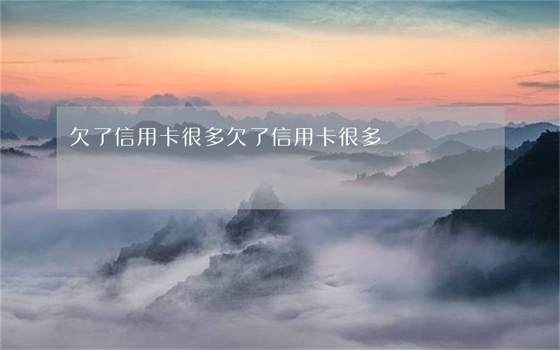 欠了信用卡很多(欠了信用卡很多錢)