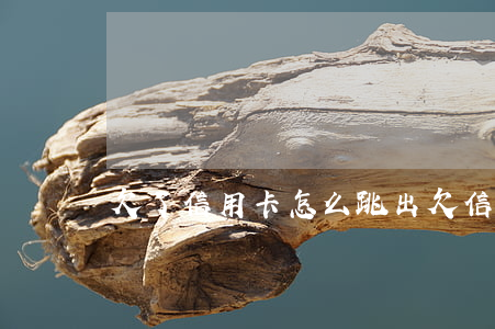 欠了信用卡怎么跳出(欠信用卡錢怎么上岸)