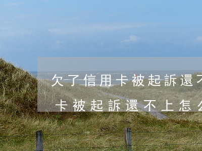 欠了信用卡被起訴還不上怎么辦-欠了信用卡被起訴還不上怎么辦呢