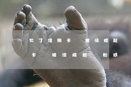 欠了信用卡錢被法院起訴如何還-欠了信用卡錢被法院起訴如何還款呢