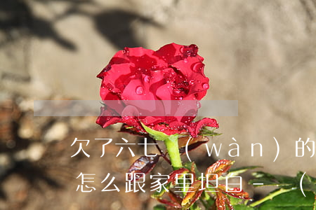 欠了六七萬(wàn)的網(wǎng)貸怎么跟家里坦白-網(wǎng)貸欠了7萬(wàn)怎么給家里說(shuō)