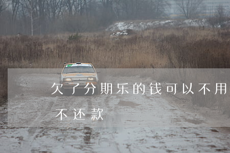欠了分期乐的钱可以不用还吗(分期乐能不能不还款)