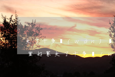 欠了十多萬(wàn)網(wǎng)貸心里好累(欠了十多萬(wàn)網(wǎng)貸心里好累)
