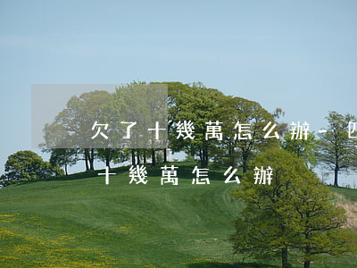 欠了十幾萬怎么辦-四十歲了一無所有欠了十幾萬怎么辦