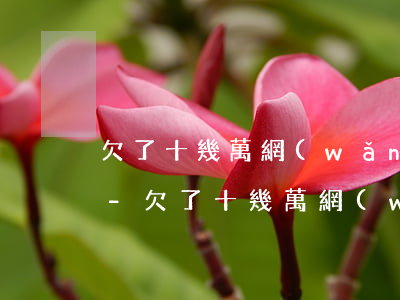 欠了十幾萬網(wǎng)貸不敢跟家人說-欠了十幾萬網(wǎng)貸不敢跟家人說怎么辦
