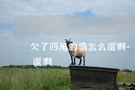 欠了四萬的債怎么還啊-欠了四萬的債怎么還啊