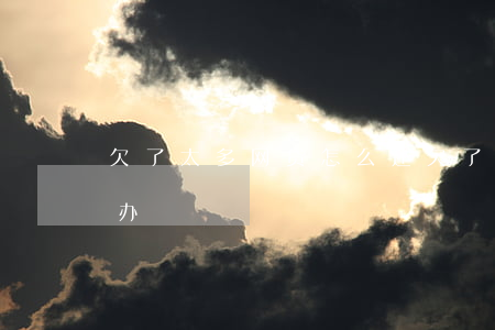欠了太多网贷怎么还(欠了网贷越还越多怎么办)