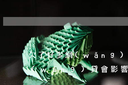 欠了好多網(wǎng)貸工作會丟嗎(欠網(wǎng)貸會影響找工作嗎)