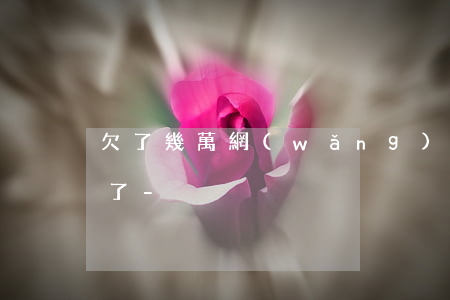 欠了幾萬網(wǎng)貸想找家里借錢還了-