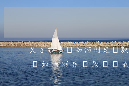欠了很多錢如何制定還款計劃表-欠了很多錢如何制定還款計劃表呢
