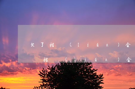 欠了招聯(lián)金融2000塊沒錢還(招聯(lián)金融欠了四萬,現(xiàn)在沒錢還了,怎么辦)