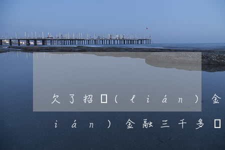 欠了招聯(lián)金融5千多(招聯(lián)金融三千多沒還)