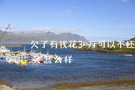 欠了有钱花3万可以不还吗(有钱花三千不还会怎么样)