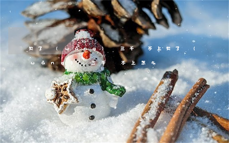 欠了網(wǎng)貸三千還不上(欠了網(wǎng)貸三千還不上怎么辦)