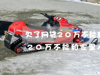 欠了网贷20万不能和家里人说-欠了网贷20万不能和家里人说吗