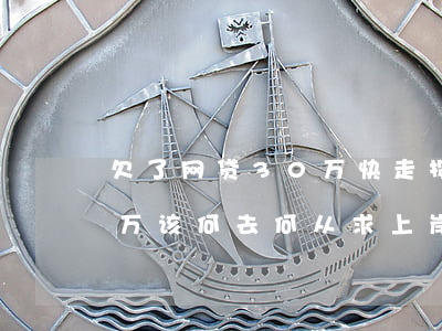 欠了网贷30万快走投无路了(网贷欠款30万,该何去何从?求上岸)