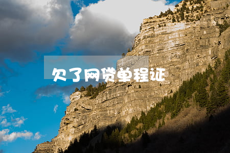 欠了网贷单程证