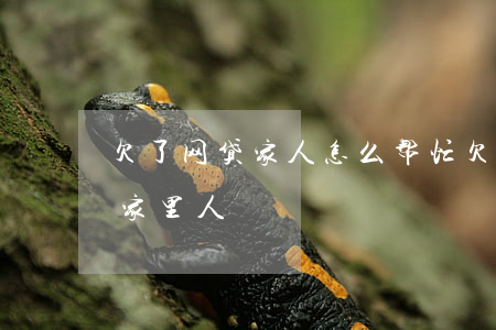 欠了网贷家人怎么帮忙(欠了网贷要不要告诉家里人)