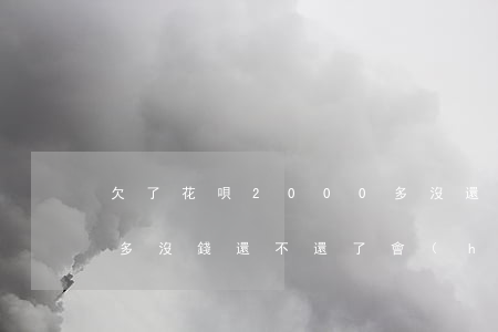 欠了花唄2000多沒還(花唄欠了6000多沒錢還不還了會(huì)怎么樣)