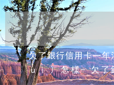欠了銀行信用卡一年沒(méi)還會(huì)怎樣-欠了銀行信用卡一年沒(méi)還會(huì)怎樣呢