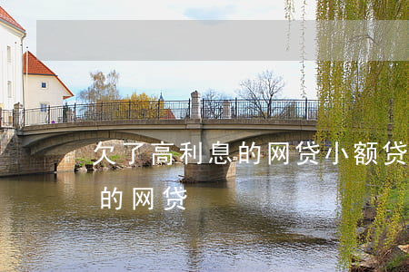 欠了高利息的网贷小额贷款吗(利息高额度高的网贷)