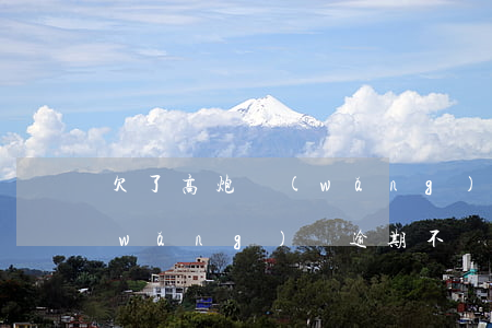 欠了高炮網(wǎng)貸怎么辦(高炮網(wǎng)貸逾期不還會(huì)怎么樣)