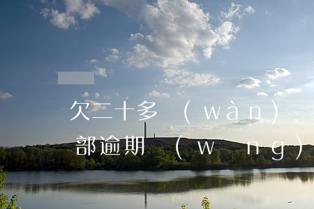 欠二十多萬(wàn)網(wǎng)貸全部逾期(網(wǎng)貸幾十萬(wàn)全部逾期)