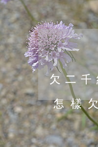 欠二千網(wǎng)貸不還會(huì)怎樣(欠了網(wǎng)貸二萬(wàn)多怎么辦)