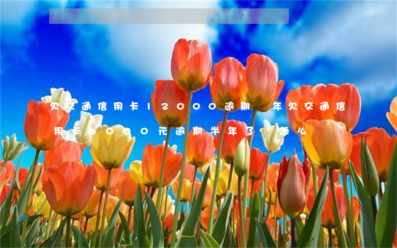欠交通信用卡12000逾期兩年 欠交通信用卡6000元逾期半年了,會怎么樣