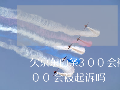欠京东白条300会被起诉吗(欠京东白条300会被起诉吗)