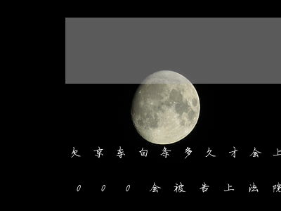 欠京东白条多久才会上诉法庭(欠京东白条5000会被告上法院吗)