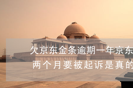 欠京东金条逾期一年(京东金条欠一万多逾期两个月要被起诉是真的吗)
