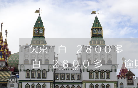 欠京東白條2800多塊錢逾期了-欠京東白條2800多塊錢逾期了怎么辦