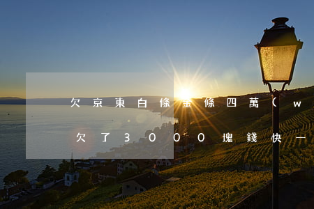 欠京東白條金條四萬(wàn)多(京東白條欠了3000塊錢快一年了說(shuō)是要來(lái)抓我)