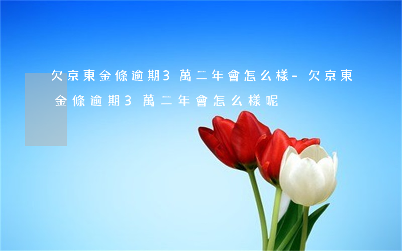 欠京東金條逾期3萬二年會怎么樣-欠京東金條逾期3萬二年會怎么樣呢