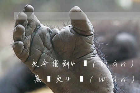 欠今借到4萬(wàn)不還會(huì)怎樣(欠4萬(wàn)不還怎么辦)