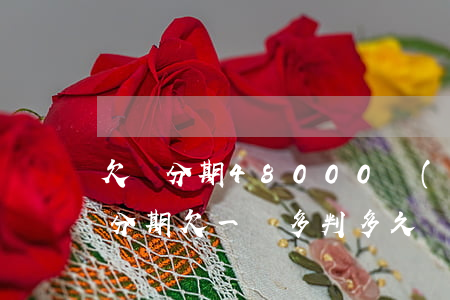 欠來分期48000會(huì)坐牢嗎(來分期欠一萬多判多久)