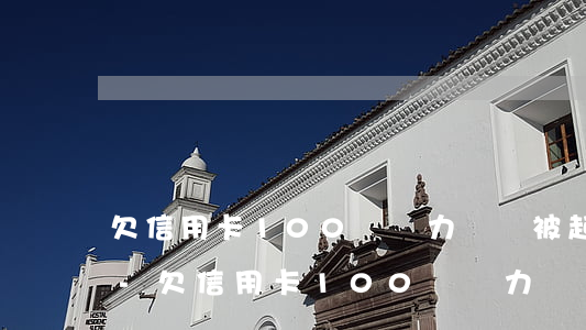 欠信用卡100萬無力償還被起述算違法嗎-欠信用卡100萬無力償還被起述算違法嗎知乎