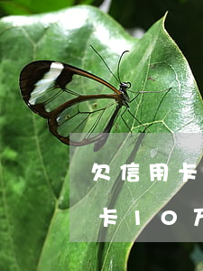 欠信用卡10万判刑案例2019-欠信用卡10万判几年