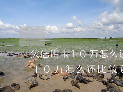 欠信用卡10万怎么还比较划算-欠信用卡10万怎么还比较划算呢