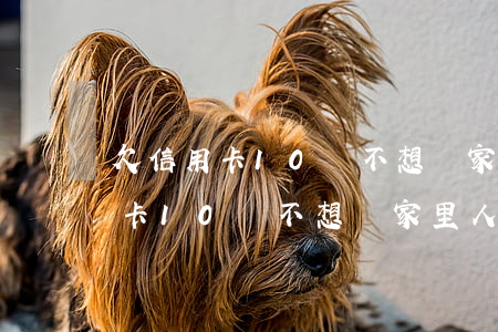 欠信用卡10萬不想讓家里人知道-欠信用卡10萬不想讓家里人知道怎么辦