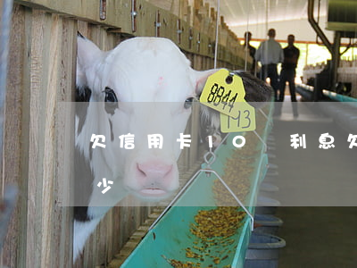 欠信用卡10萬利息(欠信用卡10萬利息多少)