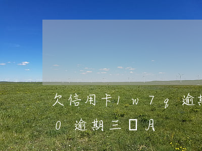 欠信用卡1w7q逾期三次(信用卡18000逾期三個月)
