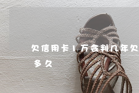 欠信用卡1万会判几年(欠信用卡一万多会判多久)